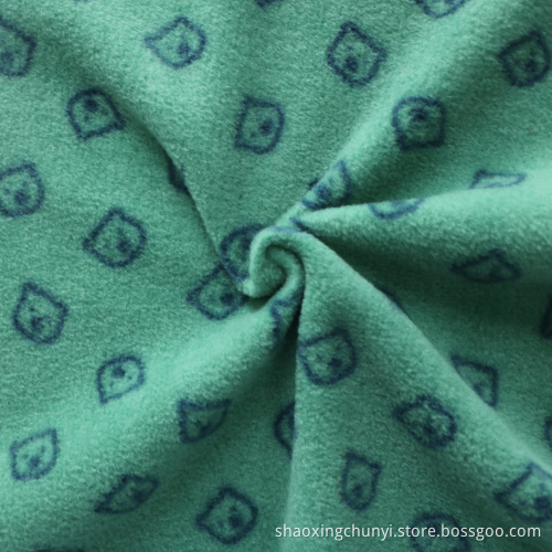 Customized Color Good Design Recyceln 100% Polyester Schussgestricke AOP Polar Fleece Stoff für Mantel Home Textile